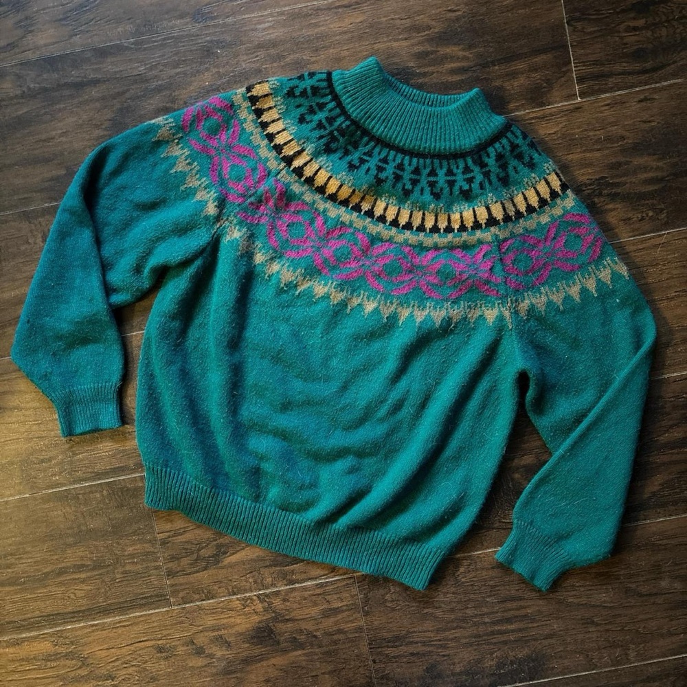 Vintage mock turtleneck grandpa sweater size 40